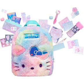 REAL LITTLES - Hello Kitty 50th Anniversary Big Backpack, Hello Kitty and Friends, Backpacks with 20 Hello Kitty working collectible surprises inside! 7.09w x 3.15d x 9.25h Inches