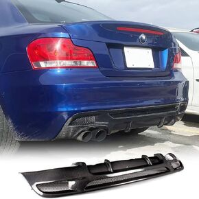 Carbon Fiber Rear Diffuser for BMW 1 Series E82 E88 125i 135i M Sport 2007-2013 Rear Bumper Cover Lower Lip Spoiler Valance Protector Body Kits