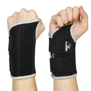 NuCamper Wrist Brace Carpal Tunnel Right Left Hand for Men Women, Night Wrist Sleep Supports Splints Arm Stabilizer with Compression Sleeve Adjustable Straps,for Tendonitis Arthritis Pain Relief