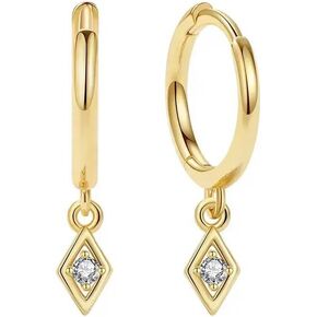 CAITLYNMINIMALIST Dainty Charm Opal Pearl Huggies Mini Hoop 18K Gold Sterling Silver Earrings for Women Gift for Her