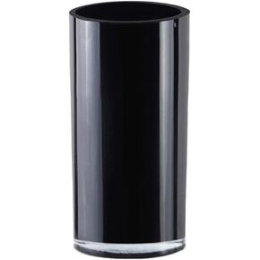 CYS Excel Black Glass Cylinder Vase (H:16" D:6") | Multiple Size Choices Glass Flower Vase Centerpieces | Wedding Table Arrangements