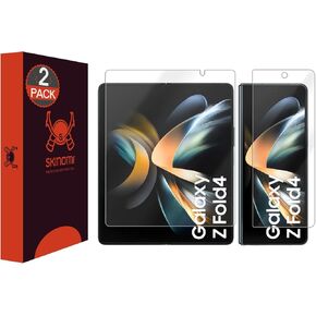 Skinomi Screen Protector Compatible with Samsung Galaxy Z Fold 4 (2-Pack) Clear TechSkin TPU Anti-Bubble HD Film