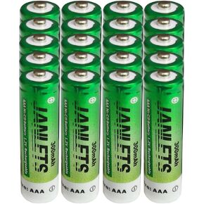 Solla NiCD AAA Rechargeable Battery, 300mAh Solar Batteries(20pack) for Solar Garden Lights, Anti-Leak, Outdoor Durability, Toys