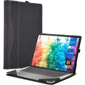 Laptop Cover for HP 2023 Newest Envy Laptop, 17.3" (Not Suitable for Other Models) Mobile Sleeve Computer Bag Protective PU Leather Shell (black)