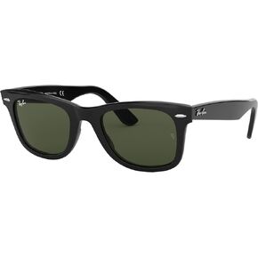Ray-Ban RB2140 Original Wayfarer Sunglasses, Black Crystal Green Frame, 54mm Lens, RB2140-901-54