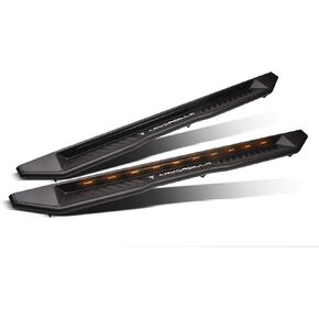 Armordillo FX Sequential LED Running Boards Steps Compatible With 2009-2018 Ram 1500/2010-2023 Ram 2500/3500 2019-2023 Ram 1500 Classic Crew Cab|4th Gen Ram|8722220|Matte Black|Lighted Side Step Bars|
