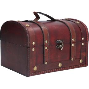 Wooden Storage Box, Retro Storage Box Beautiful Practical for Gift Giving for Desktop Decoration for Props Storage