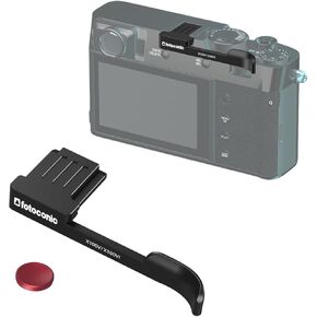 Fotoconic Thumb Grip with Hot Shoe Cover for FUJIFILM X100VI / X100V (Black)