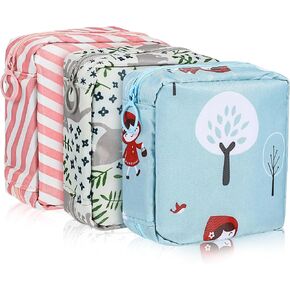 Ipetboom Sanitary Napkin Storage Bag - 3pcs Portable Period Bag Sanitary Pad Holder Zippered Sanitary Napkin Pad Storage Bag - First Period Gifts for Teen Girls in Saudi Arabia