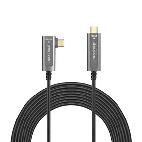 phoossno USB C to C Fiber Optical Cable USB 3.1 Type C Cable 10Gbps 33FT Compatible with Microsoft Azure Logitech Camera Aver &Vaddio & Barco ClickShare Touch Screen Kinect Intel RealSense