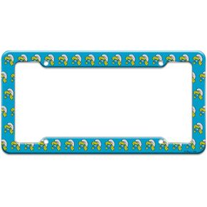 Smurfette Face License Plate Tag Frame