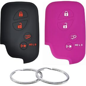 Silicone Rubber Key Fob Cover Compatible with Lexus 2005-2017 CT200h ES350 GS300 GS350 GS430 GS450h GS460 IS F IS250 IS350 LS460 LS600h LX570 RX350 HYQ14AEM HYQ14ACX