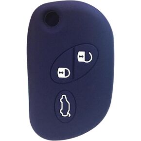 Silicone Car Key Cover Case for Maserati Ghibli Levante GranTurismo GranCabrio Keychain Accessories (Blue)