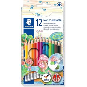 Staedtler Erasable Colored Pencils, 12 Colors (14450NC12)