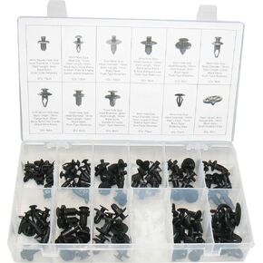 Swordfish 60100 123pc Auto Body Retainer Fastener Clip Assortment for Nissan