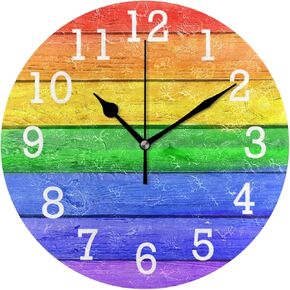 Blue Owl Round Wall Clock Silent Non Ticking Battery Operated Decorative Acrylic Wall Clock Humming Bird Creative Clock for Home School Office Kitchen