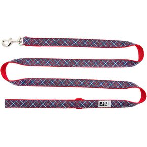 RC Pets 3/4" x 6 ft Dog Leash, Navy Tartan