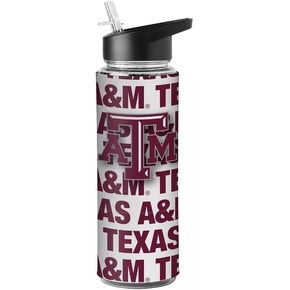 NCAA Flip Top Spout 25oz Water Bottle with Removable Neoprene Sleeve (Alabama Crimson Tide)