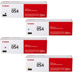 Canon CRG 054 Standard Toner Cartridge for LBP622 & MF644 Printers, Bundle with Black / Cyan / Magenta / Yellow