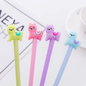 Cartoon Animal Alpaca Pens Sheep Camel Gel Pen Neutral Pens Cute Cartoon Gel Ink Pens Cartoon Animal Writing Pens 0.5 mm Assorted Styles Pens Stationery 8Pack