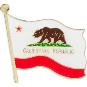 Artisan Owl California Republic State Flag Lapel Hat Pin