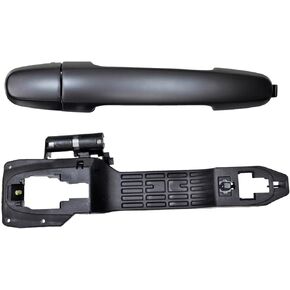 PT Auto Warehouse TO-3180P-2FR - Outer Exterior Outside Door Handle with Bracket Frame Assembly, Primed Black - without Keyhole, Passenger Side Front