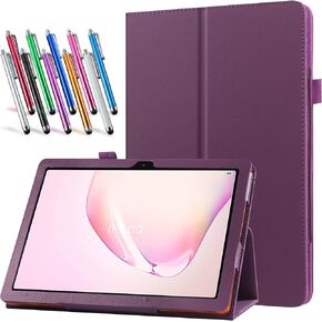 Case for Onn 10.1 Inch Tablet (2024 Model) Gen 4 - Slim Lightweight Folio PU Leather Folding Stand Cover Case + 1 Random Stylus (Pink Marble)