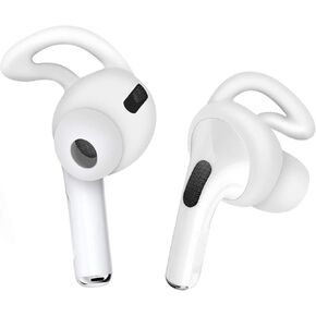 OneCut 5 Pairs Silicone Ear Hooks Compatible for AirPods Pro 2019, Anti-Slip Anti-Drop Ear Tips Gel Earbuds Earphones [Not Fit in The Charging Case] Protective Accessories Skin(White)