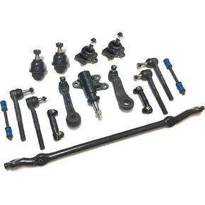 PartsW -16 Pc Steering & Suspension Kit Center Link Adjusting Sleeves Tie Rod Ends Upper & Lower Ball Joints Idler & Pitman Arms Idler Arm Bracket Assembly Sway Bar End Links