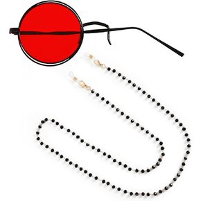 Monocular Glasses Black Chain Red Sunglasses Prop Cosplay Party Halloween Costume Accessories Set