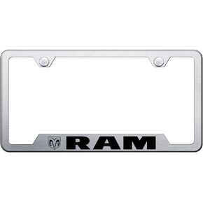 Dodge RAM Brushed Stainless Steel License Plate Frame, Official Licensed