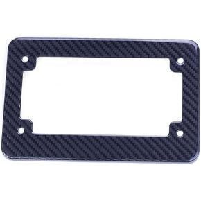 NT FAIRING Real 100% 3K Carbon Fiber Motorcycle License Plate Frame Black 1 PC Universal Size Car Tag Frame Weather Proof License Plate Covers