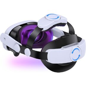 حزام رأس مريح لـ Meta/Oculus Quest 3 & Quest 2، استبدال حزام النخبة لـ Meta/Oculus Quest 3 & Quets 2 حزام الملحقات مع مقابض مزدوجة قابلة للتعديل in Kuwait