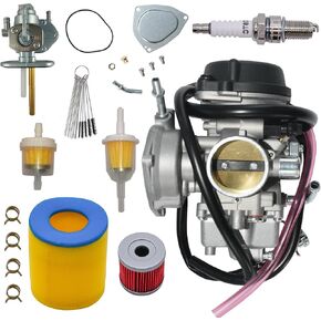 LTZ400 Carburetor Fits for Suzuki Quadsport LT-Z 400 2003-2007 2003 2004 2005 2006 2007 ATV Quad Carb With Air Filter and Fuel Valve