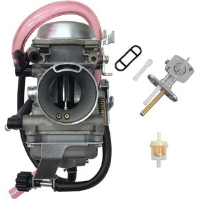 Klf300 Carburetor For 1986-1987 Kawasaki Bayou 300 Klf300a 1988-2004 Kawasaki Bayou 300 Klf300b 1989-2004 Kawasaki Bayou 300 Klf300c 4x4 Atv Carburetor Carb with Fuel Petcock Tank Valve Switch