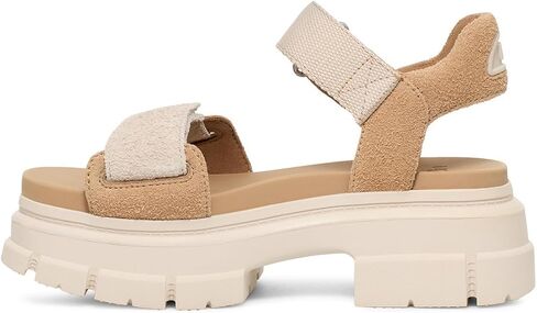 UGG Women's Ashton Ankle Heeled Sandal, Sand Suede, 8.5 in Saudi Arabia
