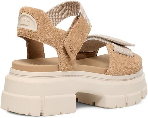 UGG Women's Ashton Ankle Heeled Sandal, Sand Suede, 8.5 in Saudi Arabia