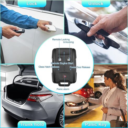 X AUTOHAUX 2 قطعة 3 أزرار دخول بدون مفتاح للتحكم عن بعد استبدال مفتاح فوب القرب الذكي M3N32337100 لسيارة شيفروليه سيلفرادو كولورادو 14-17 315 ​​ميجا هرتز in Saudi Arabia