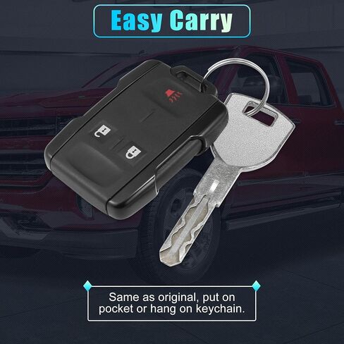 X AUTOHAUX 2 قطعة 3 أزرار دخول بدون مفتاح للتحكم عن بعد استبدال مفتاح فوب القرب الذكي M3N32337100 لسيارة شيفروليه سيلفرادو كولورادو 14-17 315 ​​ميجا هرتز in Saudi Arabia