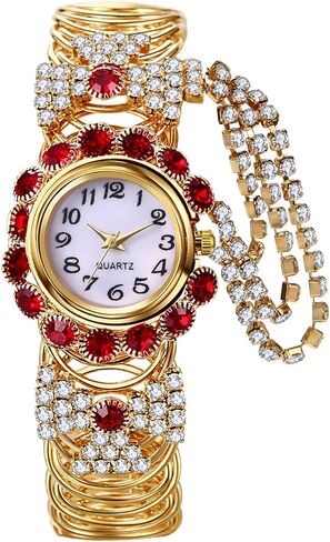 ساعة أفانير النسائية، ساعة تناظرية بسوار كوارتز، ساعة رسمية أنيقة بأحجار الراين اللامعة للفتيات والسيدات والنساء in Kuwait