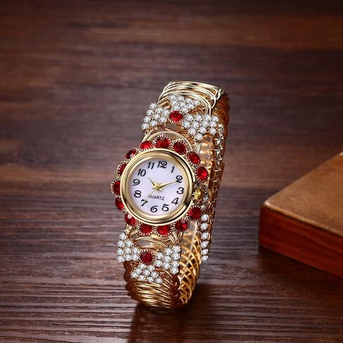 ساعة أفانير النسائية، ساعة تناظرية بسوار كوارتز، ساعة رسمية أنيقة بأحجار الراين اللامعة للفتيات والسيدات والنساء in Kuwait