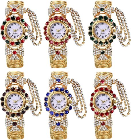 Avaner Women's Bangle Watch, Analog Quartz Cuff Bracelet Wrist Watch, Bling Rhinestone Elegant Dress Watch for Girls Ladies Women in Saudi Arabia