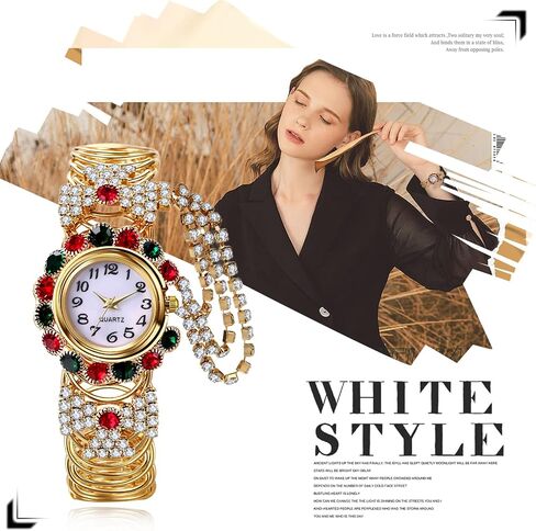 Avaner Women's Bangle Watch, Analog Quartz Cuff Bracelet Wrist Watch, Bling Rhinestone Elegant Dress Watch for Girls Ladies Women in Saudi Arabia