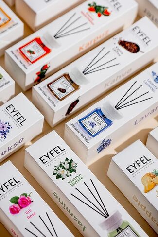 EYFEL Reed Diffusers for Home – African Mango Reed Diffuser Set 4.05 fl oz Oil Diffuser Sticks, Bathroom Diffuser, Home Fragrances, Scented Sticks, Home Decor in Saudi Arabia