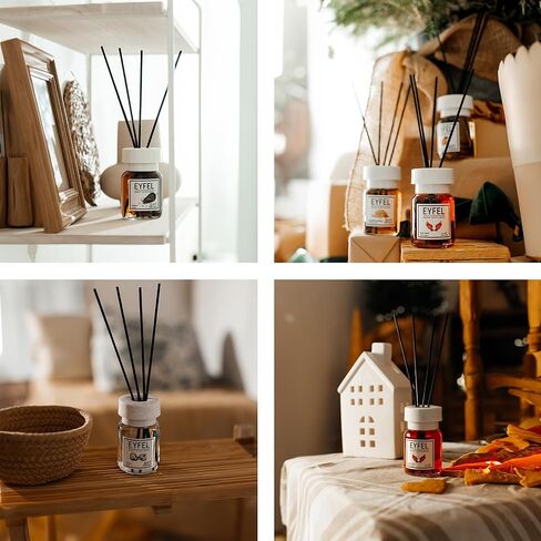EYFEL Reed Diffusers for Home – African Mango Reed Diffuser Set 4.05 fl oz Oil Diffuser Sticks, Bathroom Diffuser, Home Fragrances, Scented Sticks, Home Decor in Saudi Arabia