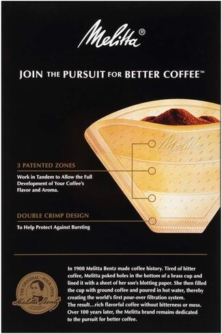 Melitta #4 Pour-Over Cone Coffee Filters, Beige, 80 Count (Pack of 6) 480 Total Filters Count in Saudi Arabia