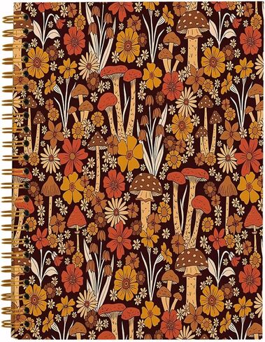 Mushroom Notebook Journal,Hippie Mushroom Gifts for Women,Mushroom Lover Gifts,Vintage Reading Journaling Notebooks for Work Office School Student Teacher,Hardcover Spiral Notebook 5.5x8.3 in Saudi Arabia