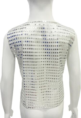 Kids Boys Girls Shiny Sequins Vest Shirt Jazz Hip-hop Dance Jacket Waistcoat Stage Performance Costume Accessory in Saudi Arabia