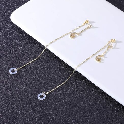 AoedeJ Anti-lost Holder Earrings for AirPods 14K Gold Plated Dangle Earring Wireless Earphone Holder Strap Compatible with AirPods Pro 1 & 2 (Ear Cuff-1) in Kuwait