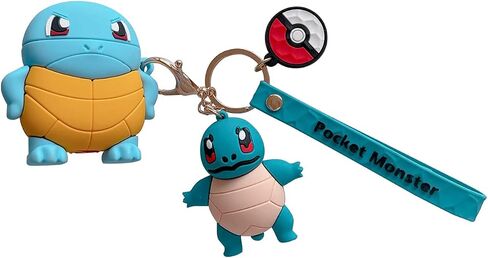 Cute Airpod Case for Airpod pro/pro2, 3D Cartoon Kawaii turtle Airpod case Silica gel design, Accessories Cartoon turtle Keychain[Designed for Kids Girl and Boys] (Squirtle Pro/pro2) in Saudi Arabia